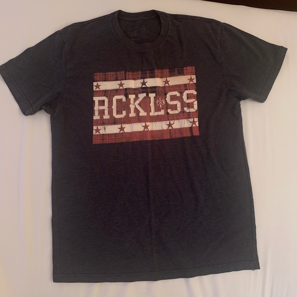 Large gray young and reckless t-shirt